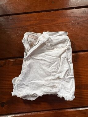 SO White Denim Shorts with Light Stitching